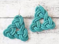 DaWanda pikfine Leather Knot Earrings